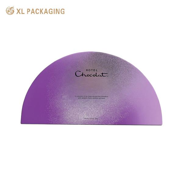 XL Packaging Custom Luxury Boxes Luxury Chocolate Paper Box Candy Nuts Gift Packaging Silver Foil Semicircle Chocolate Box