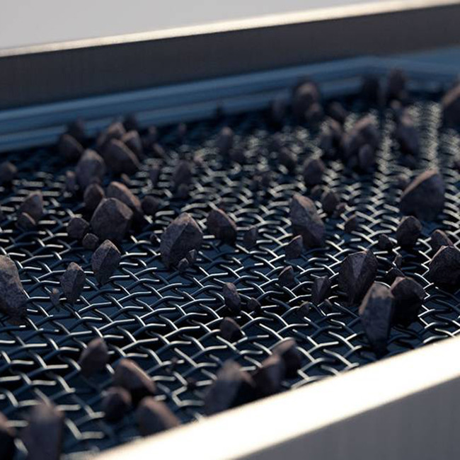 High Carbon Steel Crimped Woven Vibrating Screen Mesh For Mine Coal Quarry