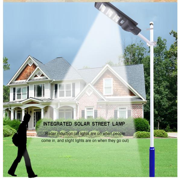 30w 60w 90w 120w LED Solar Powered Lights Integrated Motion Detector Street Lights