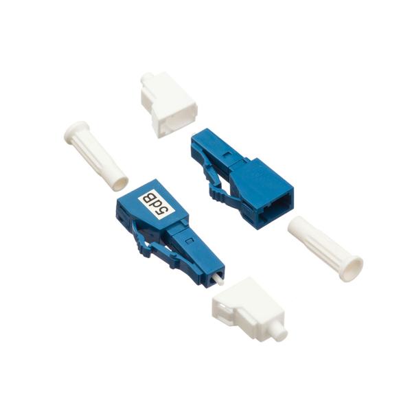 Male To Female Lc Attenuator Fixed 5dB Blue LC UPC Single Mode