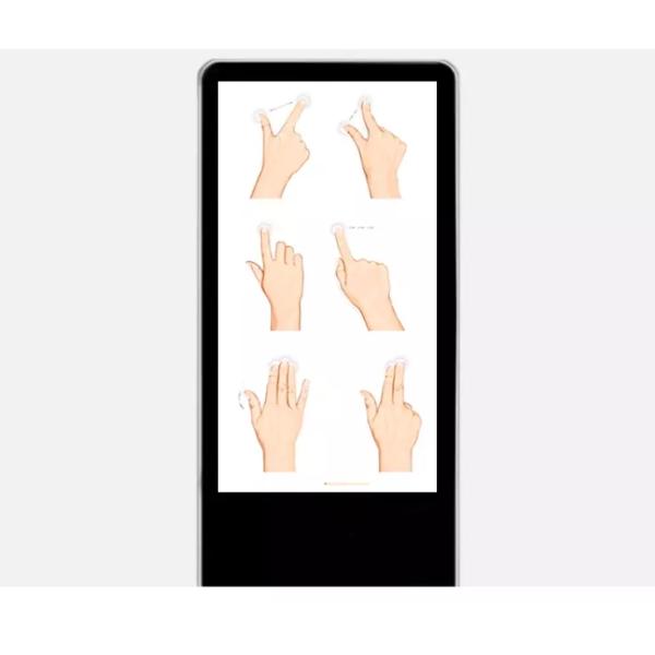 Full HD Ultra Slim Touch Screen Advertising Displays Wifi 3G 4G IR Remote Control