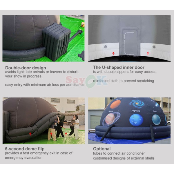Portable Inflatable Planetarium Dome Completely Blackout Projection Tent for School 7m Dia