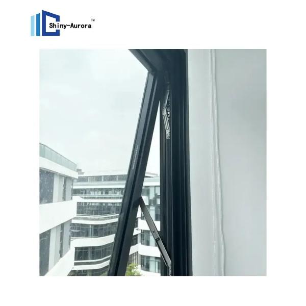 Home Office Vertical Aluminium Swing Window Customized Size