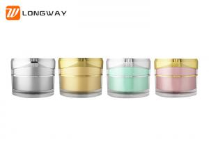 Buy cheap Gold Color Plastic Cosmetic Bottles Sloping Shoulder Jar OEM Service Available product