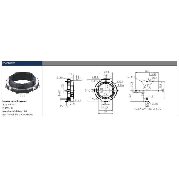 40mm Rotary Encoder Ring Hollow Shaft Encoder Incremental Encoder Home Appliances
