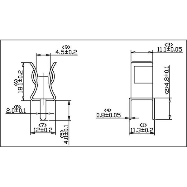 Nickel Plated Brass 5AG Fuse Clip FS-700 For 10x38mm Ceramic Fuse