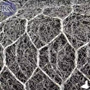 Combination Geotextile Gabion Rock Fall Netting Galvanized Hexagonal Steel Wire