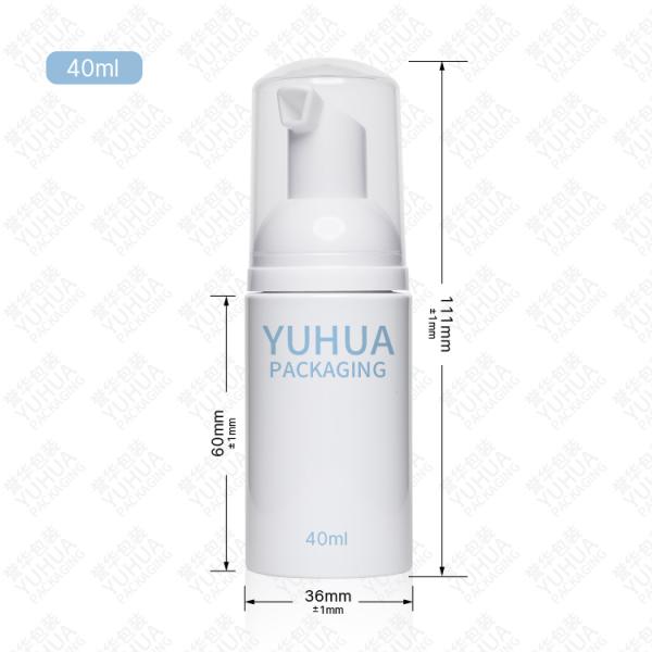 40ml Foam Pump Plastic Packaging Bottles White Color Screen Printing