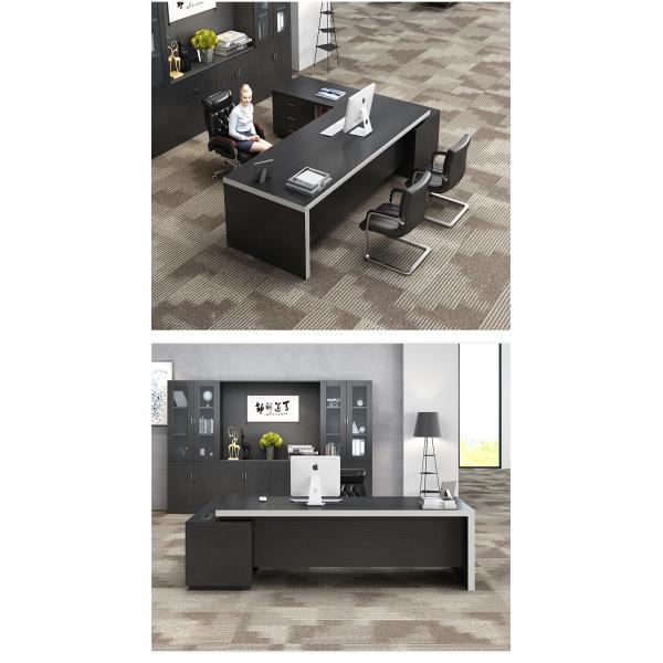 L Shape Executive Office Furniture Desk With Environmental Protection MDF Wood Material