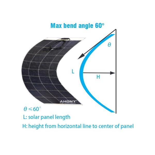 Walkable durable 150w Semi Flexible Solar Panel anti skid step on mono pv module no hidden crack