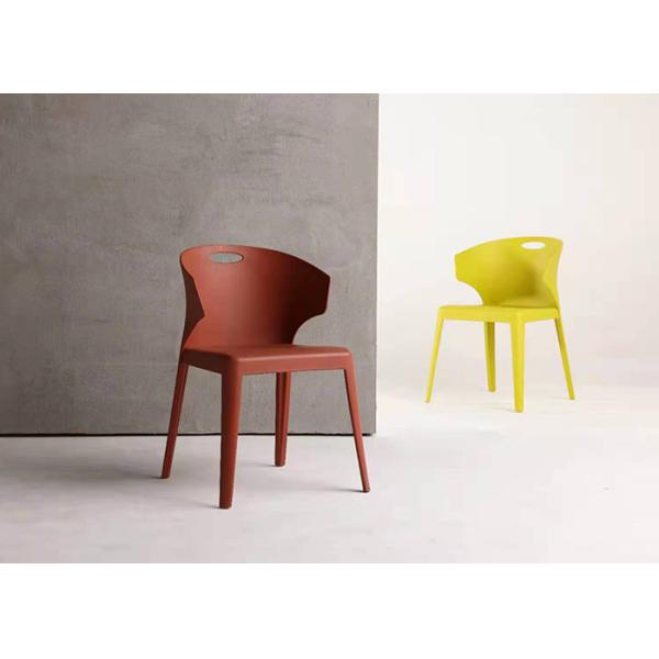 High Density PP Office Plastic Chair Grey Ergonomic Curve