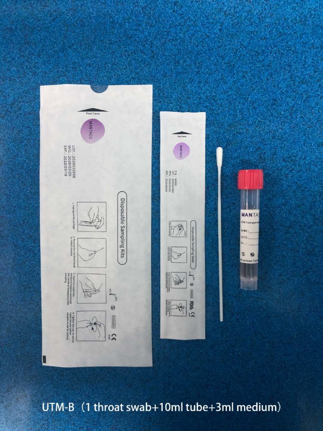 Transparent PET Disposable VTM UTM Sampling Kit