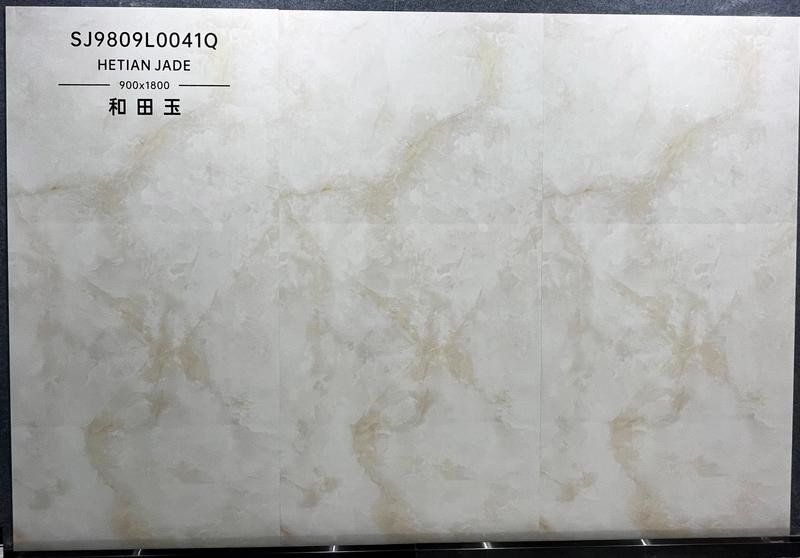 Light Yellow Polished Glazed Porcelain Tile 900x1800mm