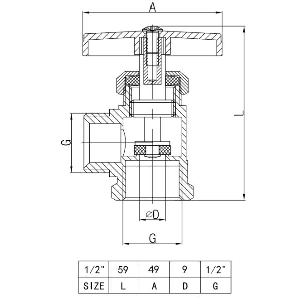Manual Abs Brass Angle Valve Stop 145 Psi Chrome Handle