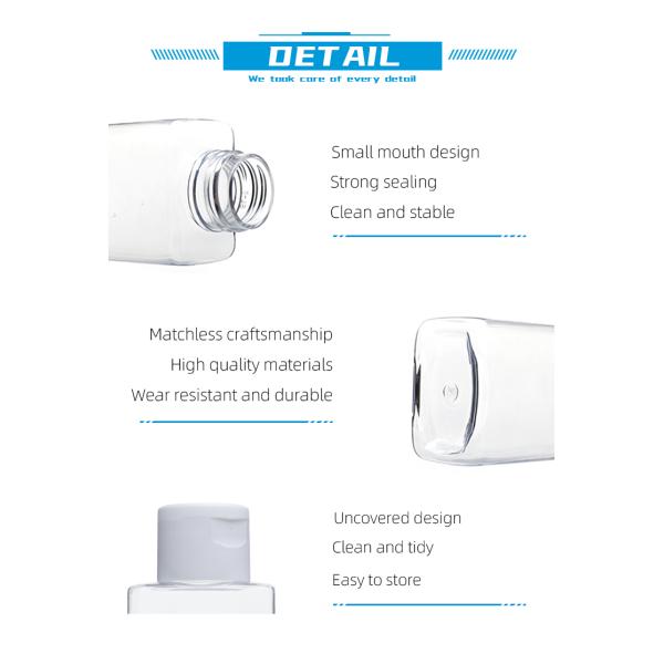 PET Empty 100ml Transparent Plastic Bottle For Sanitizer Small Size