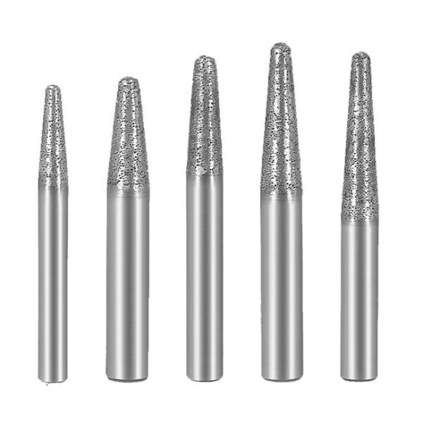 Sintered Hot Press Diamond Engraving Bits For Metal Tip 2mm To 12mm
