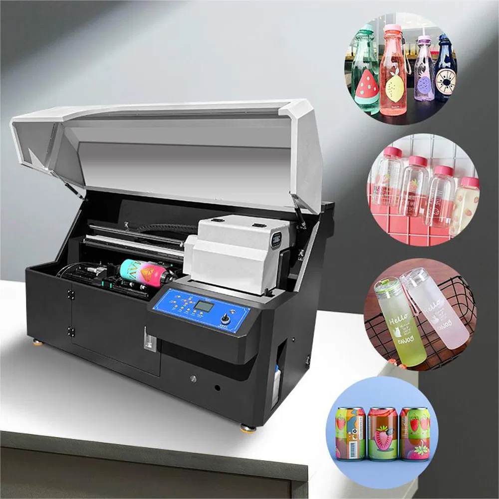 High Speed Cylindrical 360 UV Printer for Water Bottle / Can / Mug Printer