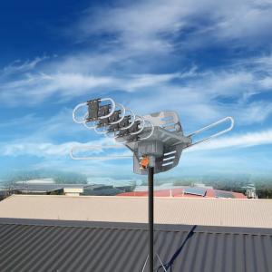 Buy cheap Black Vhf Uhf Amplified Outdoor Digital TV Antenna Private Mold and Adhersive Mount product