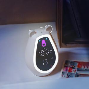 Bear Sunrise LED Night Light Clocks With Remote Auto Screen Timer Clock for
