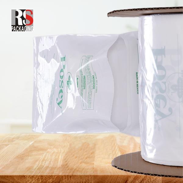 LDPE Clear Plastic Pre Opened Poly Bags On A Roll Side Gusset Auto Bag For Clothing