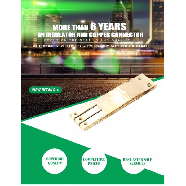China supplier low voltage bare Ti flexible copper busbar connector