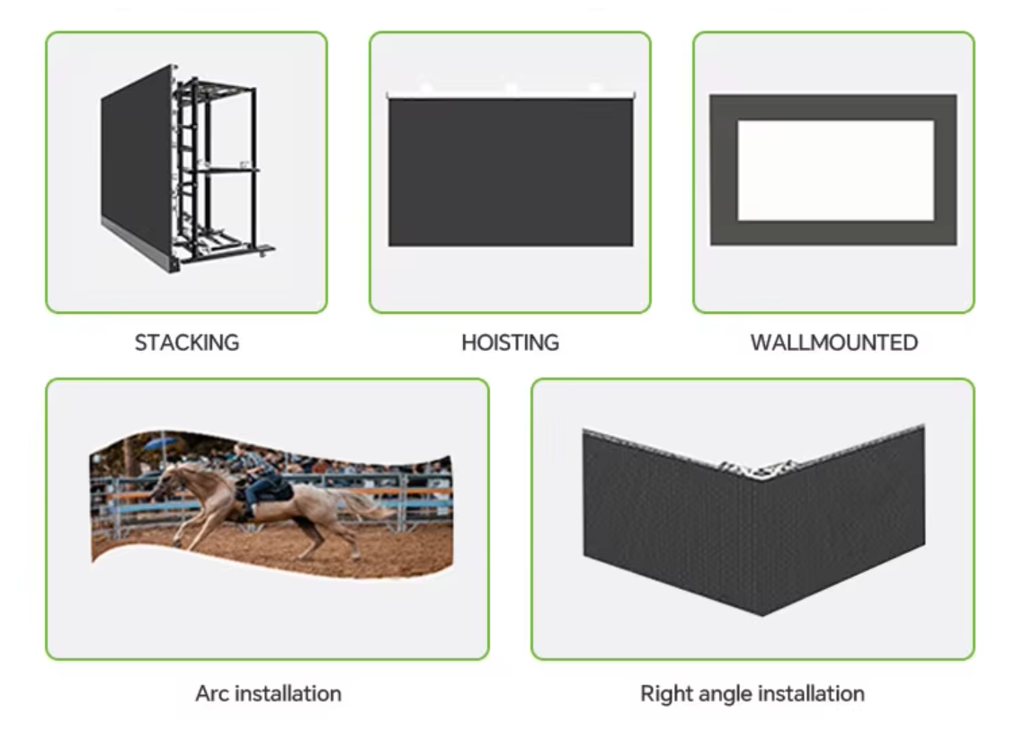 Full Color High Brightness LED Module LED Screen Outdoor CE RoHS Compatible Most Standard Housings Customizable Size Hole