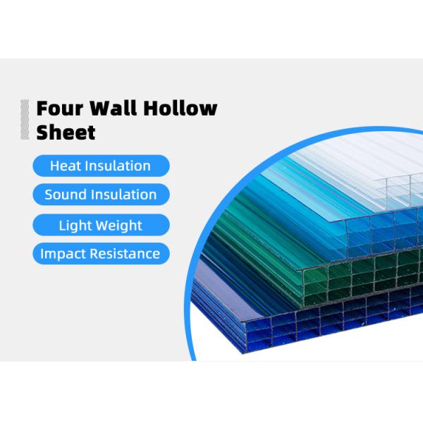 UV Protected Polycarbonate Sheet Waterproof Multi Layer Polycarbonate Sheet Hollow