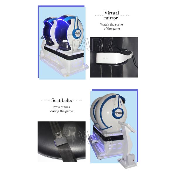 Indoor 9D VR Machine 8 Square Meter 360 ° Rotating Platform Shopping Mall