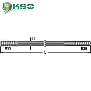 Buy cheap Milling Rock Drilling Tools R28 Drifter Rod With Flushing Hole 8.8 Mm product