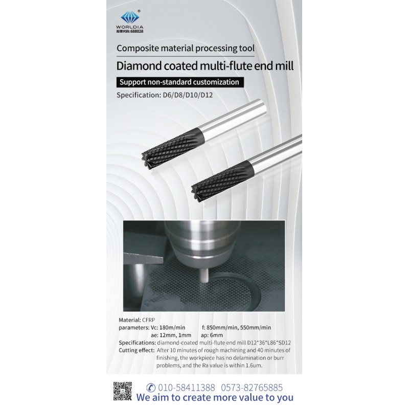 ISO9001 Worldia Multi Flute End Mill Solid Carbide Turning Tools