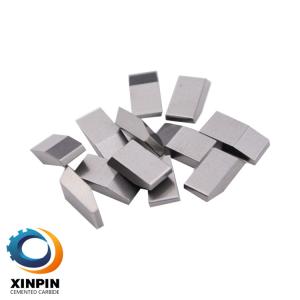 Buy cheap Gray Sintered Tungsten Carbide Cutting Tips Sharp And Wearable Easy To Welding product