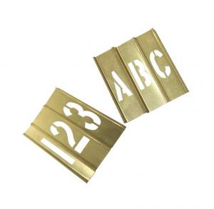 Buy cheap Customized Standard Brass Interlocking Stencils Brass 65 Material Golden Color product