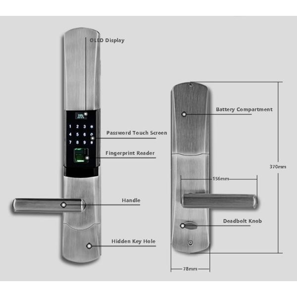 Smart Electronic Automatic Door Lock Fingerprint Scanner Sensor Low Power Consumption