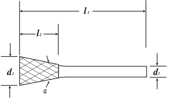 SN-4 Tungsten Carbide Burr Inverted Cone Shape With 1/4'' Shank For Die Grinder Drill Bit
