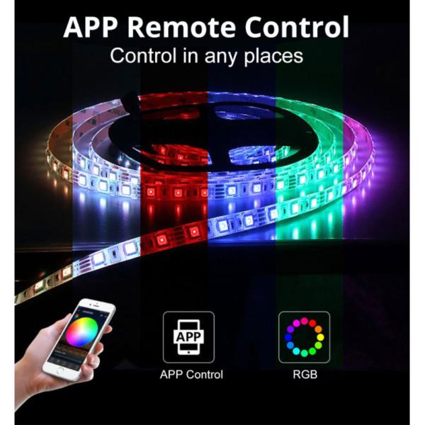 5050 RGB DC12V 3m USB App Wireless Led Strip Light