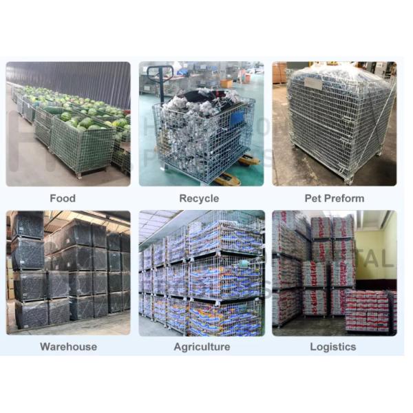 Silver Heavy Duty 800kg Mesh Storage Baskets Stackable Wire