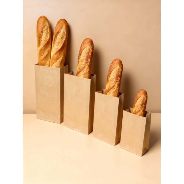 Customized Kraft Paper SOS Bread Bag - Eco-Friendly & Versatile Bakery Packaging Bakery Bag Bread Bag Food Bag Take Away Bag