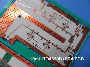 Buy cheap 5 Layer Hybrid PCB Built On 10mil RO4350B and FR-4 with Immersion Gold for 2.4 Ghz Antenna product