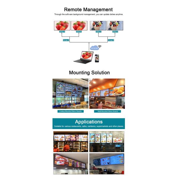 43 Inch LCD Shop Advertising Display Screen 350cd/m2 Brightness