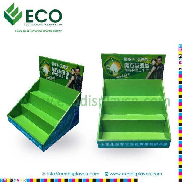 POP Advertising Counter Corrugated Cardbard Display For Retail Supermarket
