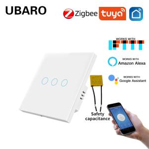 Smart Zigbee Switch Gold EU / UK Standard 220V Wall Switch App Contorl