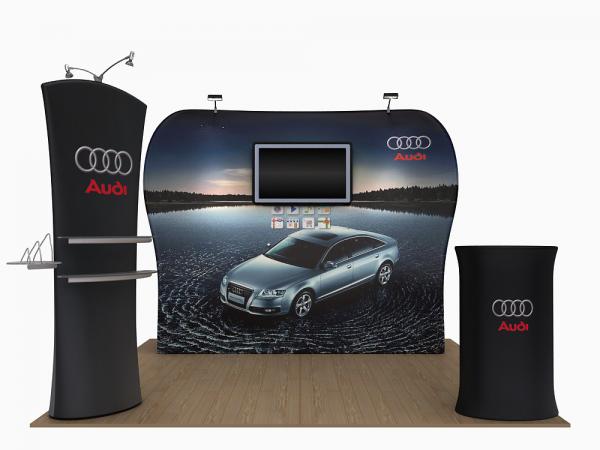 Quality 20 Feet Tension Fabric Exhibition Stands Fabric Tube Display Weather Resistant for sale