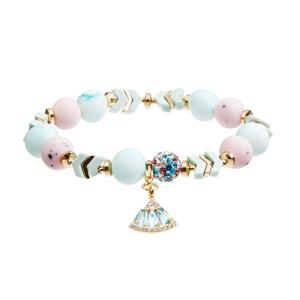 Buy cheap OEM Stretchy Charm Bracelets , 7.25'' Silicone Bead Bracelets product