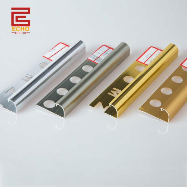 Aluminium Polished Round Edge Tile Trim Wall Metal Tile Edge Trim Customizable