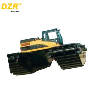 China 80-300 Ton Amphibious Excavator Dredger with Floating Pontoon on sale