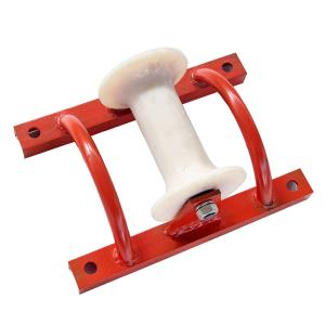 China 5KN 10KN Straight Cable Roller Steel Frame Cable Roller Straight on sale