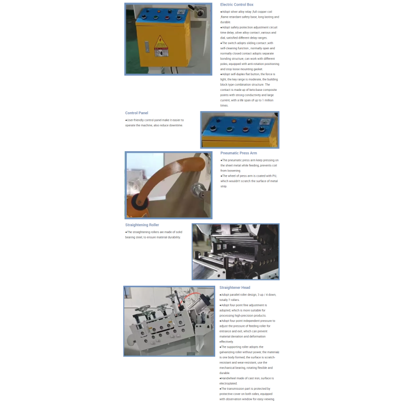300mm Width Metal Sheet Punching Machine 0.5-3.2mm Leveling Thickness 15m/min
