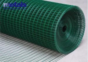 Buy cheap PVC Coated Welded Mesh Panels Iron Wire Fence Green 1/2 Inch 4 Ft product