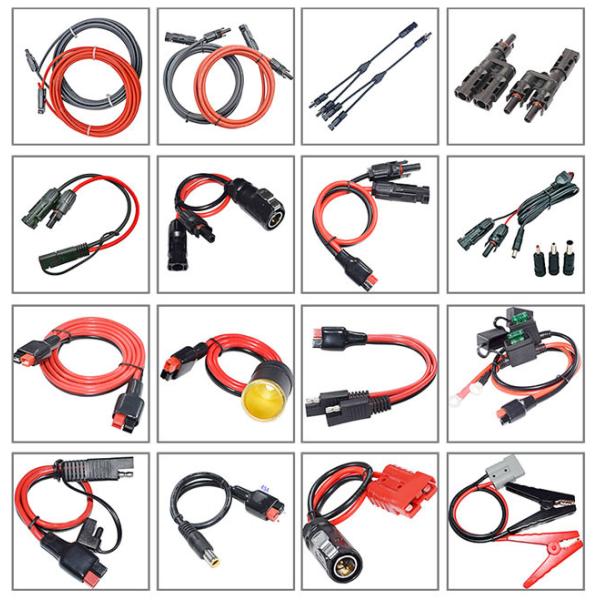 Black And Red Solar Panel Extension Cable PV Extension Cable MC4 Connector