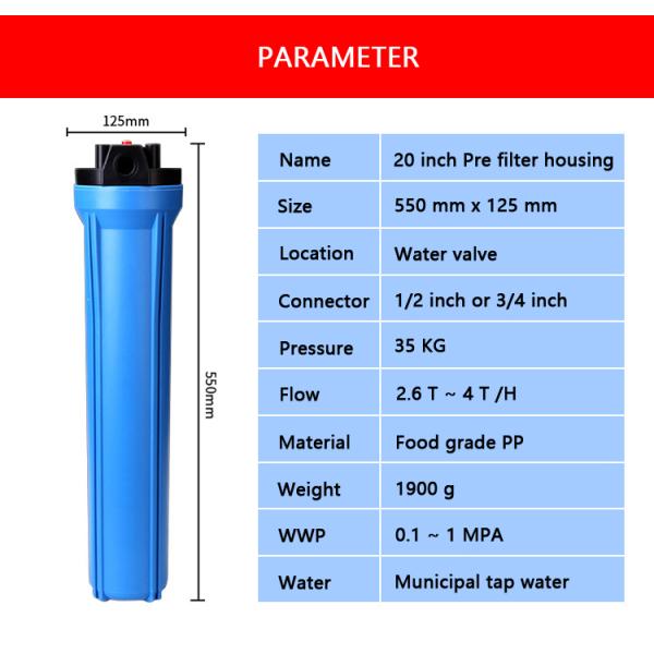 Powerful 3 Stage Whole House Water Filter System with Activated Carbon Filter Housing